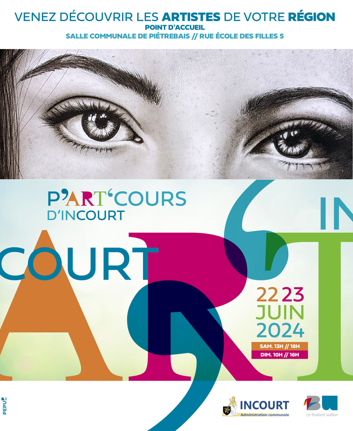 affiche parcours d'artistes d'incourt